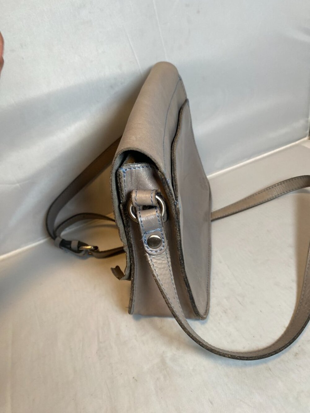Patricia Nash Cecina Flap Crossbody in Safflower Gray - Picture 4 of 9